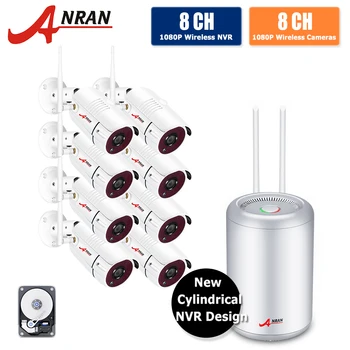 

ANRAN 1080P Wireless Security Camera System Outdoor Waterproof Video Surveillance Camera Kit P2P Wireless Camera System IR CUT