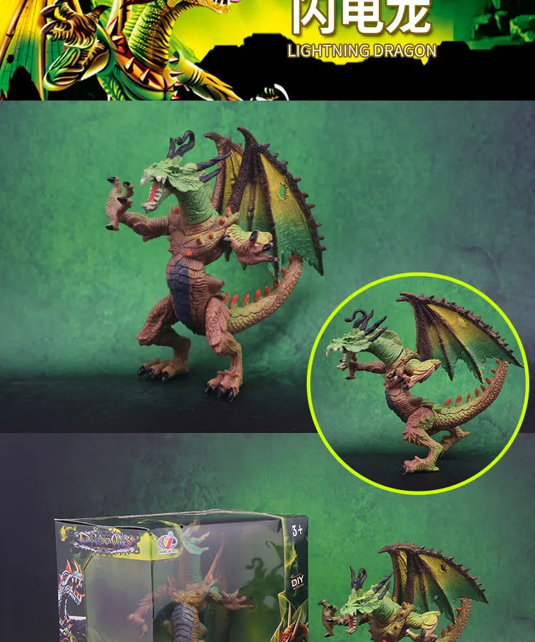 World of Warcraft Model Dragon Dinosaur 4D Assembled Dragon Transformation Large Size Dragon Static Animal Model