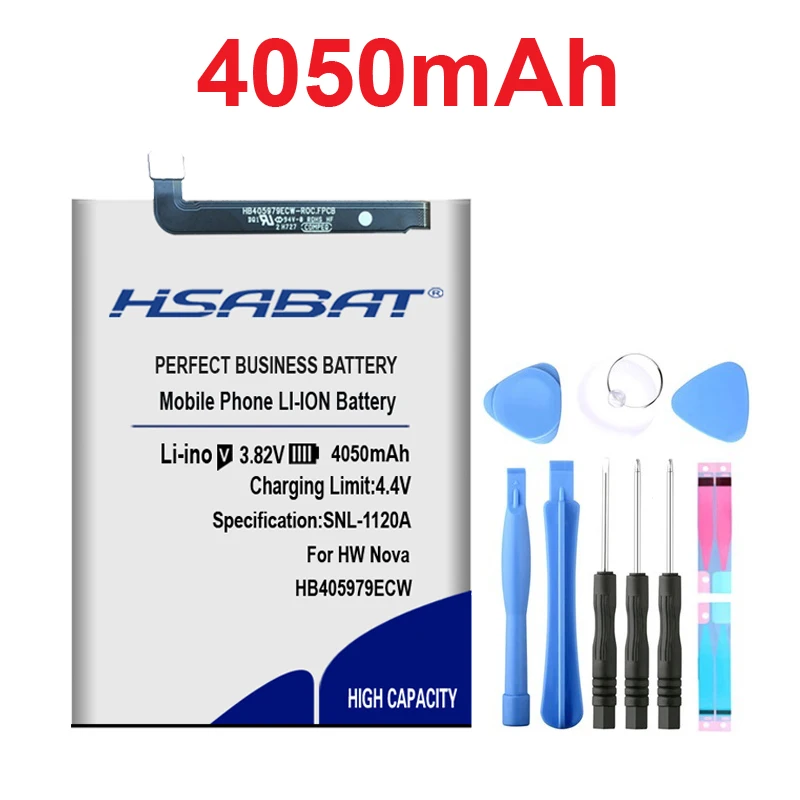 HSABAT HB405979ECW 4050 мА/ч, Батарея для huawei Enjoy 6S NOVA CAZ-AL10/TL00 Honor 7A фотоаппаратов моментальной печати 7S 6A 6c Y6 PRO Y5 p9 lite mini