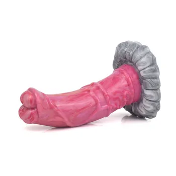 2021 Latest Gory Raw Meat Color Giant Horse Dildo Glans Erotic Masturbator Sex Toy For Women Anal Butt Plug With Suction Cup 6