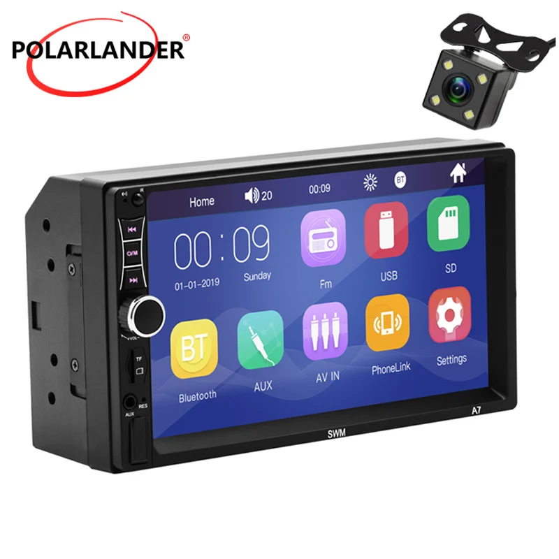 

High-Definition Mobile Phone Interconnection Bluetooth 7-inch MP5 Player RCA Audio Output Subwoofer Power Amplifier U Disk
