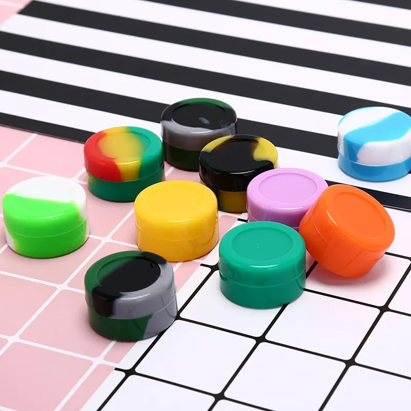 5ml Silicone Jar Container Big Hexagon For Oil Wax Dab Cigarette Cream Easy To Hold And Carry Random Color