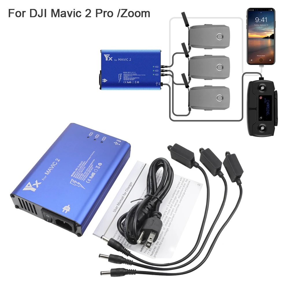 5 で 1 バッテリー充電器ハブ Dji Mavic 2 プロズームドローンリモコンバッテリースマートフォン充電ハブ Drone Battery Chargers Aliexpress