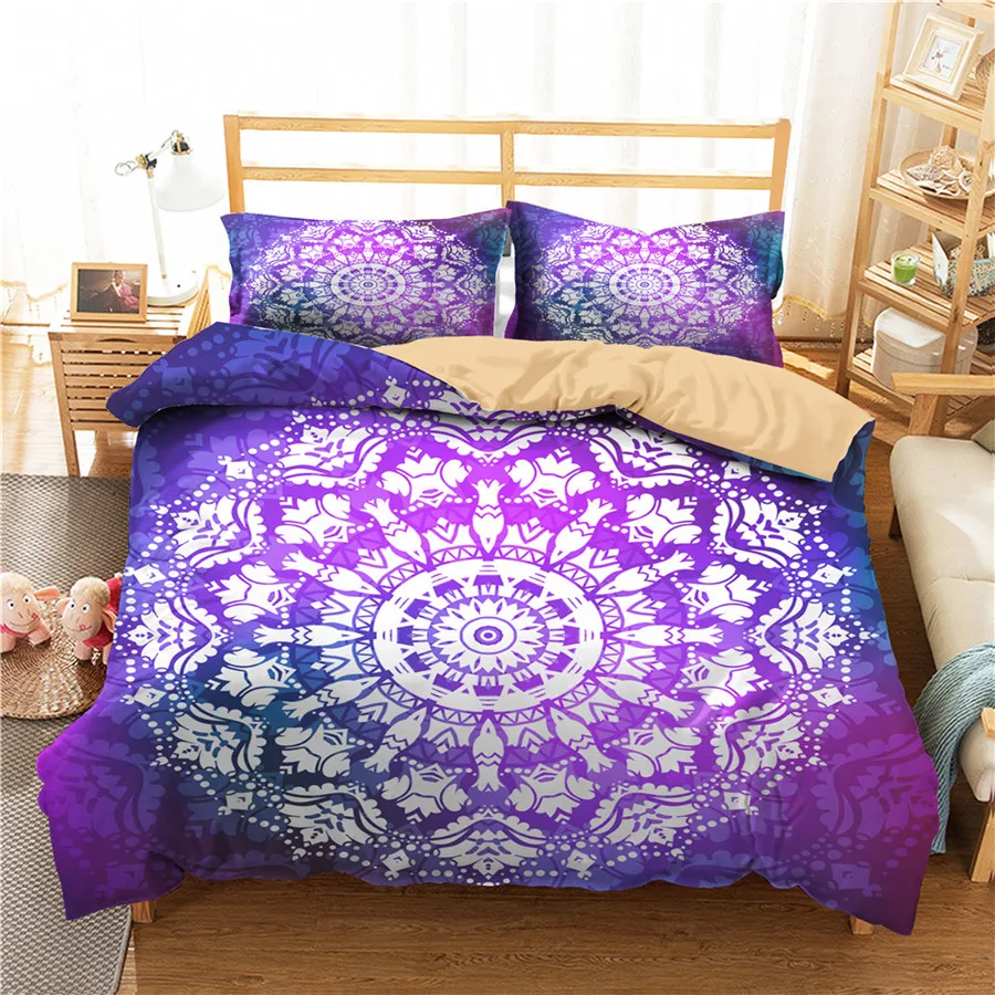 

A Bedding Set 3D Printed Duvet Cover Bed Set Bohemian Mandala Home Textiles for Adults Bedclothes with Pillowcase #MTL06