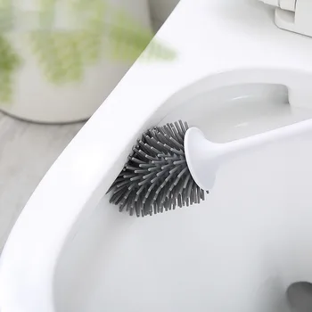 

Toilet Brush with Holder Soft Silicone Brush with Quick Drying Holder Set DIN889