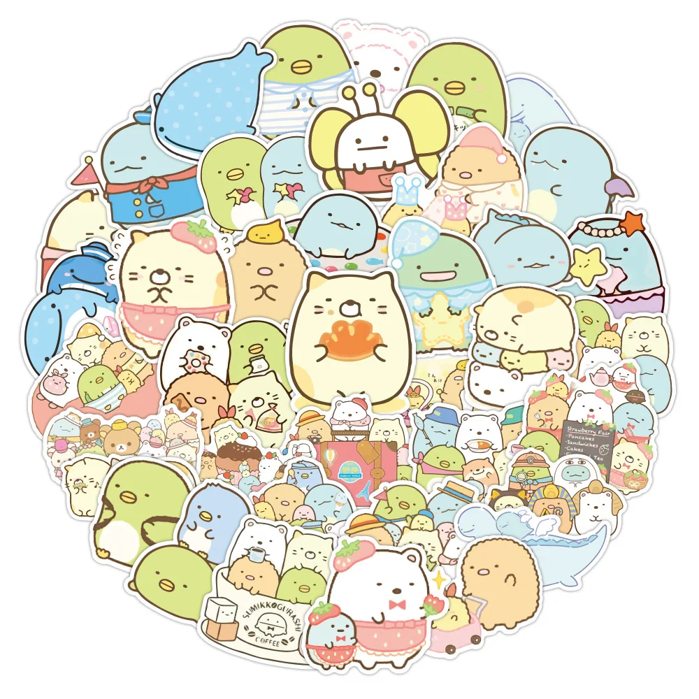 10/30/50/100 stücke Nette Sumikko Gurashi Spiel Aufkleber DIY Sammelalbum Tagebuch Schreibwaren Gepäck Dekorative Cartoon Aufkleber kinder Spielzeug – Detail 8