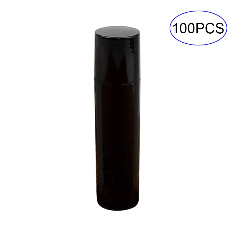 black 100 Хит 50/100 шт/набор, модные пустые пластиковые бутылки для губной помады, 5 г, контейнер для косметики, блеск для губ, бальзам для губ, тюбик с крышкой, CUN 6 - Цвет: black 100