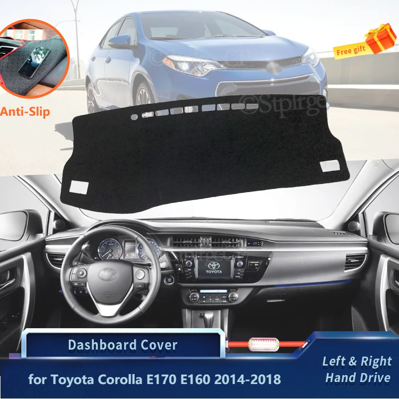 Для Toyota Corolla E170 E160 2014 2015 2016 2017 2018 Противоскользящий коврик для приборной панели
