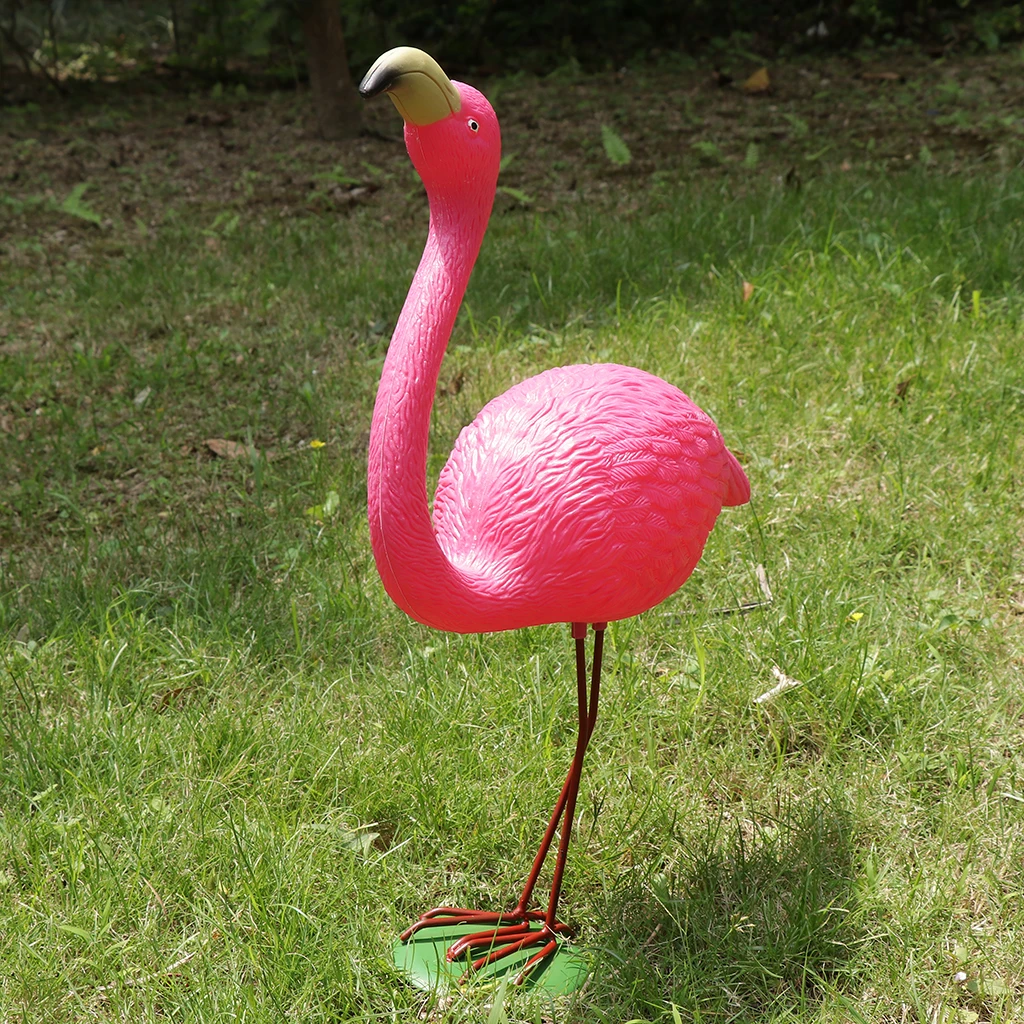 21.5 x 30cm Rose Red Look Up/Down Plastic Flamingo Yard Garden Lawn Decor Flamingo Yard Garden Lawn Ornaments Decor 