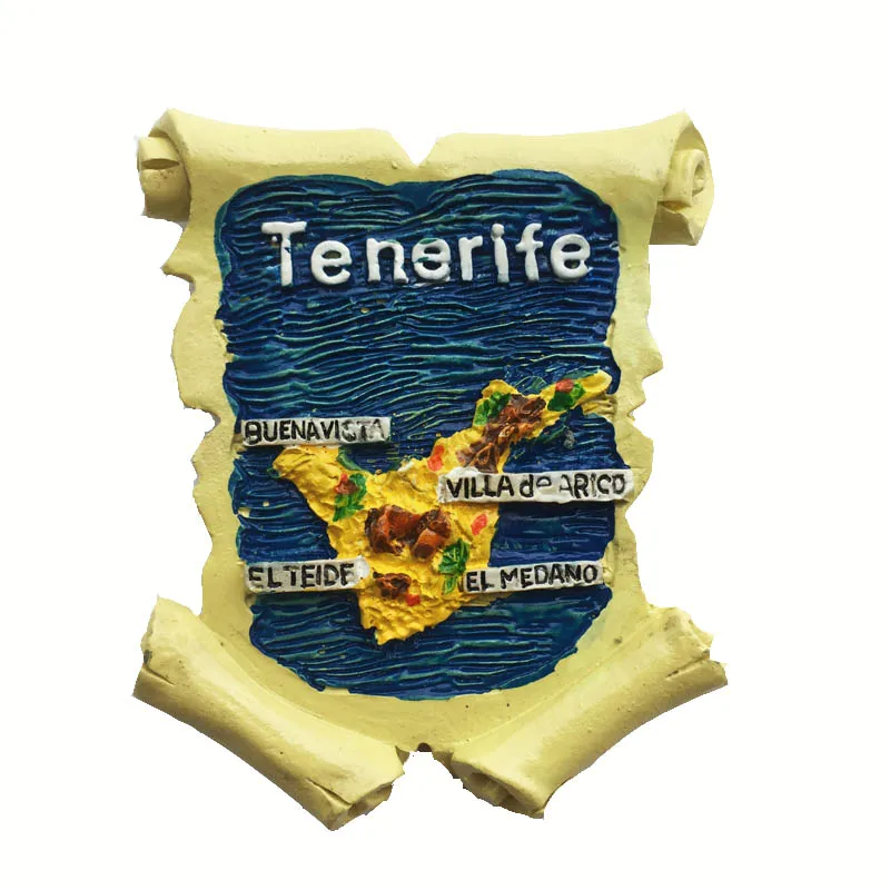 Europe Spain Fridge Magnets Spanish Island of Tenerife Tourism Souvenir Decorative Refrigerator Magnets Home Decor Gift Ideas