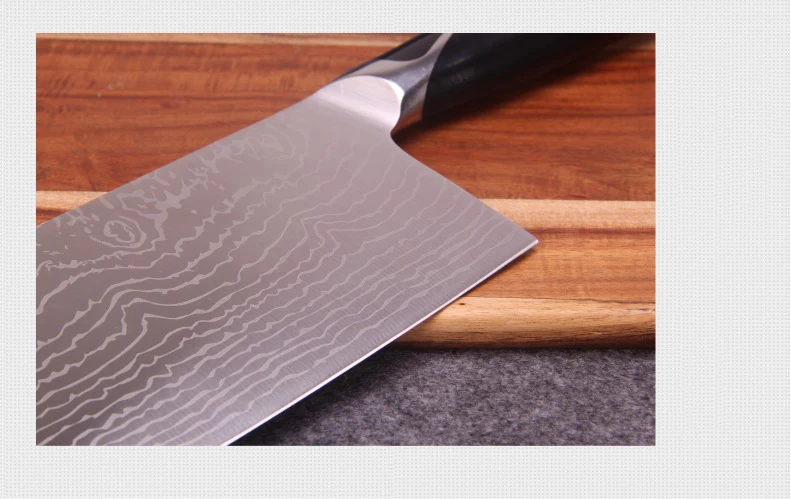 SHUOJI 4Cr13 кухонный нож из нержавеющей стали, китайский нож для нарезки филейных ножей, лазерный дамасский кухонный нож, немецкий нож
