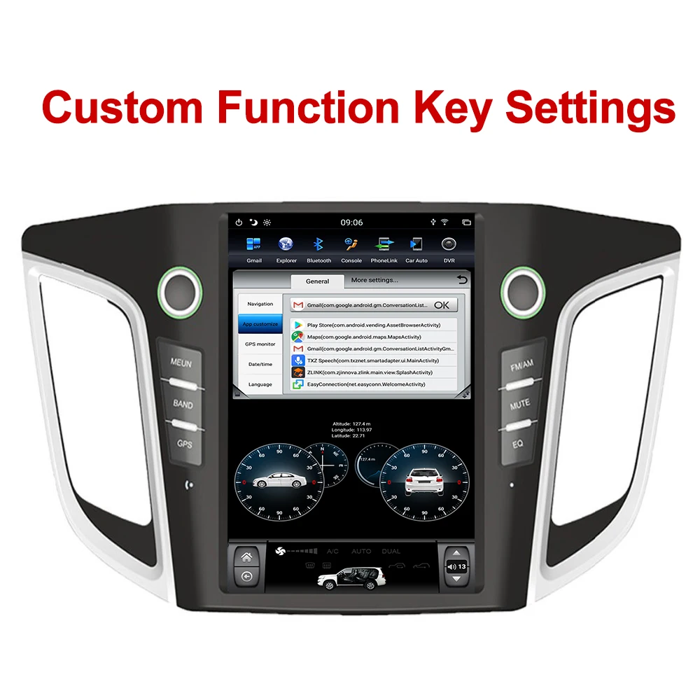 YAZH для hyundai IX25 Creta Android 8,1 стерео радио с 10," ips дисплеем Bluetooth 5,0 Carplay