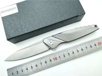 

KESIWO KH99 M390 Blade Pocket Folding Knife Titanium Alloy Handle Ceramic Ball Bearing Flipper Knives EDC Camping Fishing Knife