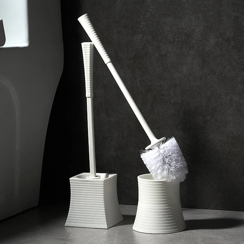 

Nordic Style Toilet Brush With Base Plastic WC Brushes Bathroom Cleaning Tool Set Bathroom Accessories Home Cleaner