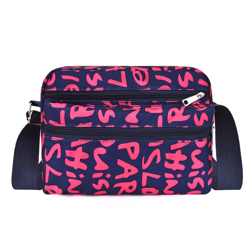 

Casual Ladies Messenger Bag Large Capacity Nylon Small Square Bag Printing Practical Multi-function Ladies Handbag Waterproof