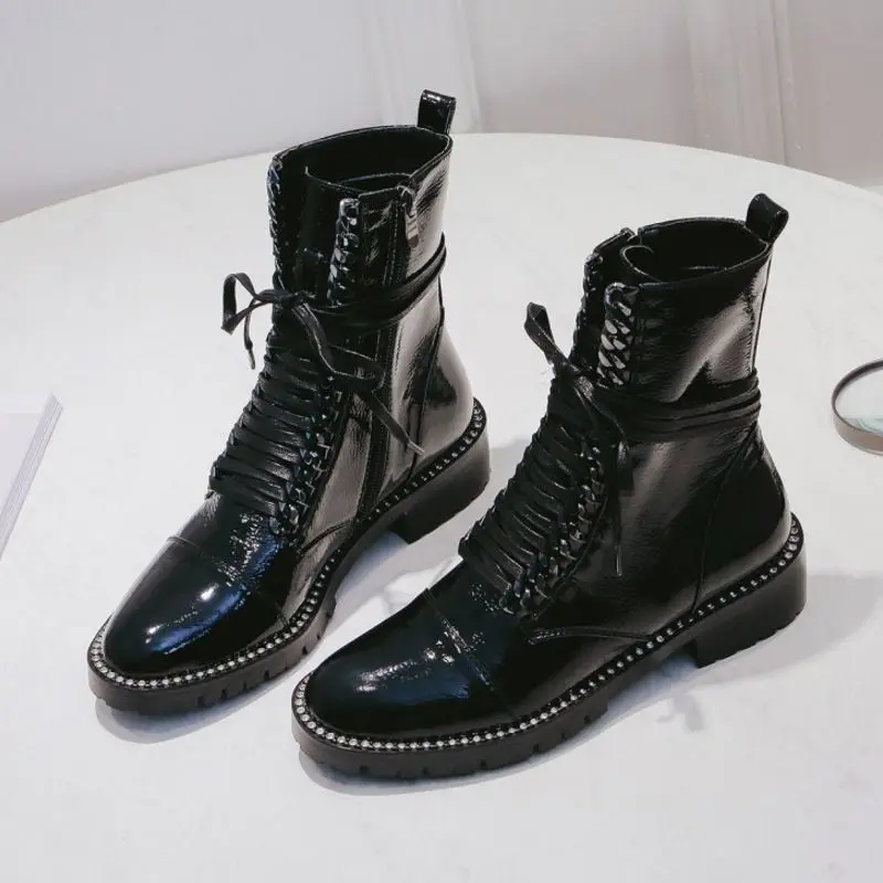 Coolcept/женские туфли на высоком каблуке, Новые женские ботинки Зимняя обувь из натуральной кожи Женская мода мотоботы обувь, ботинки Размеры; большие размеры 33-43