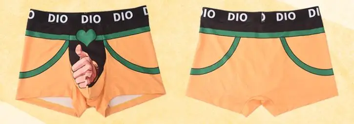Man JoJo Необычные Приключения DIO BRANDO аксессуары для косплея для женщин и мужчин секс забавные штаны шорты ролевые игры подростковые хлопковые трусики Knicker - Цвет: Man