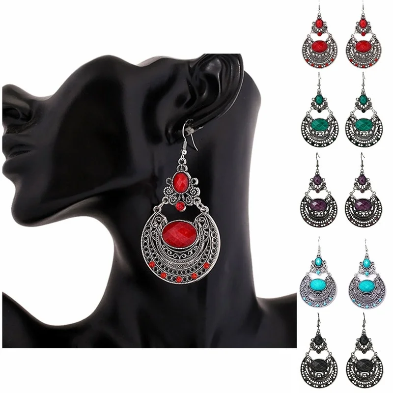 Женские длинные серьги FEECOLOR Boho в этническом стиле винтажные Стразы с