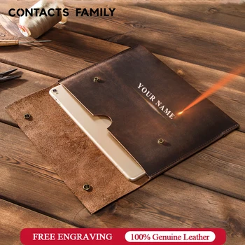 

For New iPad Pro 11 2020 Case Sleeve Pouch Luxury Business Cow Leather Cover Clutch Bag For iPad Pro 10.5 inch Air 3 Coque Funda