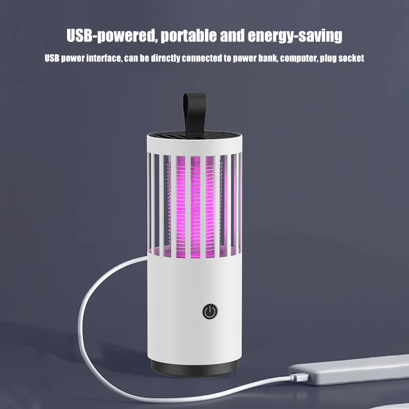 USB Rechargeable Mosquito Zapper Portable UV Mosquito Light Killer Lamp LED Bug Zapper Electric Swatter Trap Anti Lamps