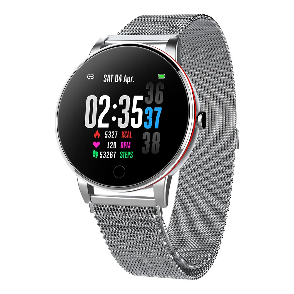 Y9 Смарт-часы для мужчин динамический UI тонкий металлический корпус IP68 водонепроницаемый монитор сердечного ритма кровяное давление Smartwatch для женщин для ОС Android - Цвет: Silver Stell