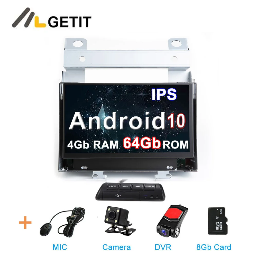 DSP ips Android 10 автомобильный DVD Мультимедиа Радио gps стерео для Land Rover freelander 2 2007-2012 радио gps стерео - Цвет: 4G CAMERA-DVR-SD