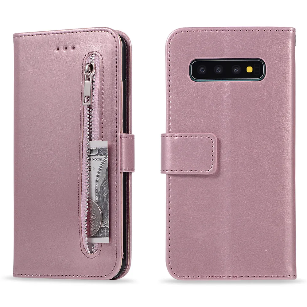Чехол-книжка LAPOPNUT Folio с откидной крышкой, кожаный кошелек на молнии, чехол для samsung Galaxy S9, S8, S10 Plus, S10e, Note10, S7 Edge, противоударный, полный Чехол