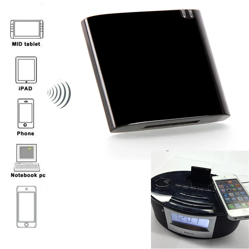 

Desxz 30 Pin Bluetooth Receiver APT-X A2DP CSR4.0 Music Audio Adapter for iPad iPod iPhone 30P-in Dock