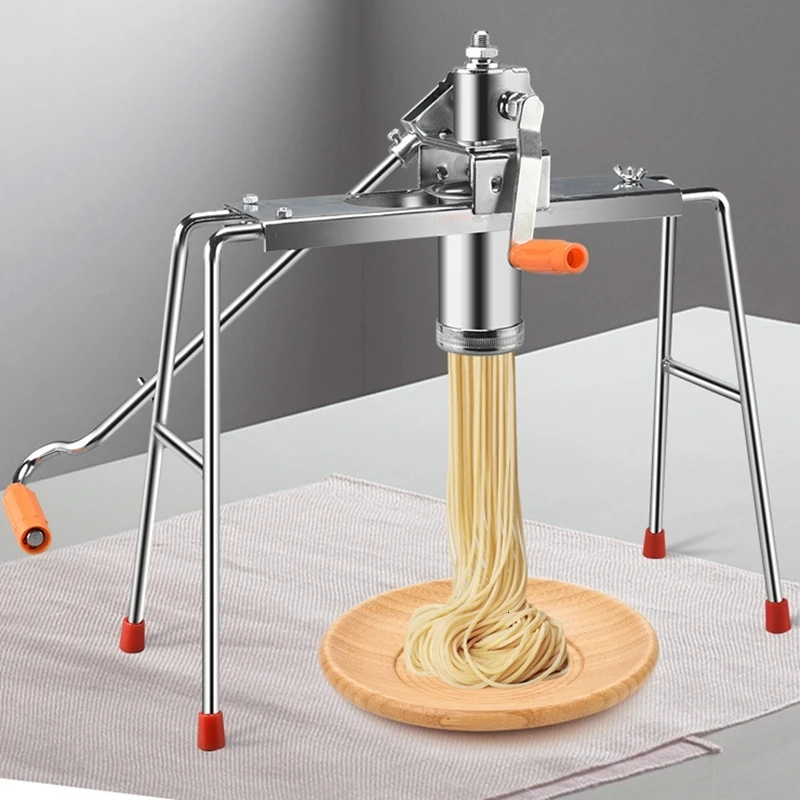 Vermicelli Linguine спагетти производитель ручной аппарат для изготовления макаронных изделий с 9 Пресс-формы из нержавеющей стали для дома