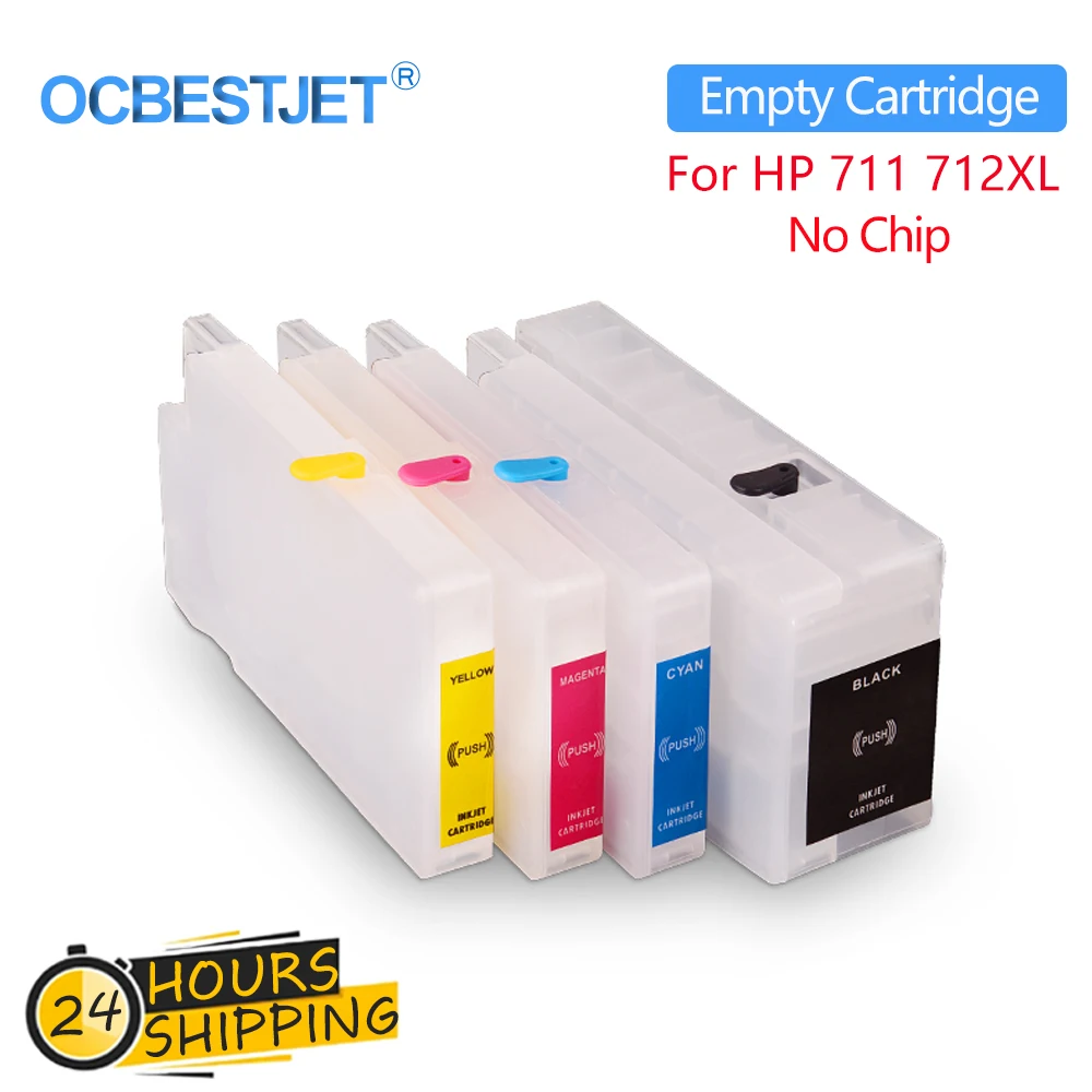 Cartucho de tinta sin Chip para impresora HP, Cartucho de recarga de tinta  sin Chip, para HP 711, 712, 711XL, 712XL, DesignJet, T120, T520, T650,  T630, T230, T210|Cartuchos de tinta| - AliExpress