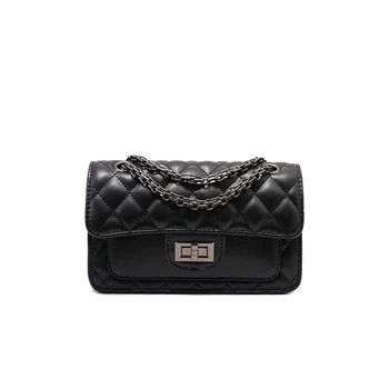 

iVog New Arrival Everyday Female Small Messenger Crossbody Handbag Black Fashion Chain Hand Bags for Women 2020