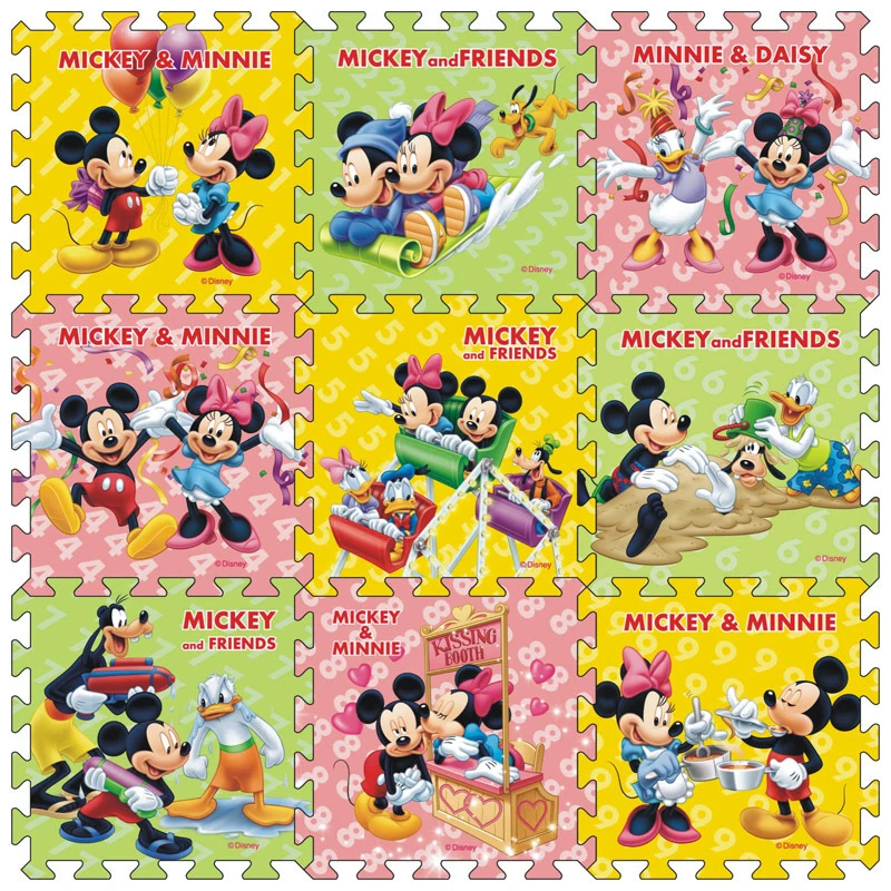 

Disney 9pcs/pack Mickey Mouse Mat 30x30cm Per Piece Baby Children Play Floor Mat Foam Mat Game Mat Crawling Mat Play Mat
