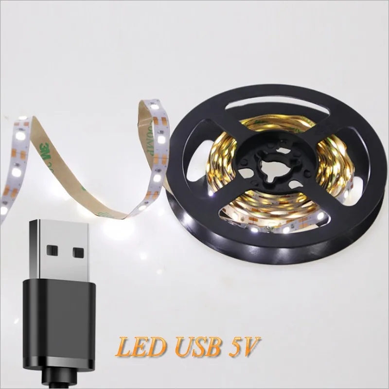 Светодиодная лента SMD3528 с USB 5 В 3528 1 м теплый холодный белый зеленый синий