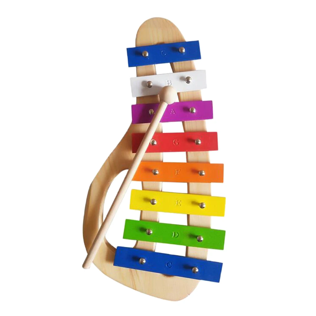 8 нот Glockenspiel колокол ксилофон гармонический звук игрушечный музыкальный инструмент