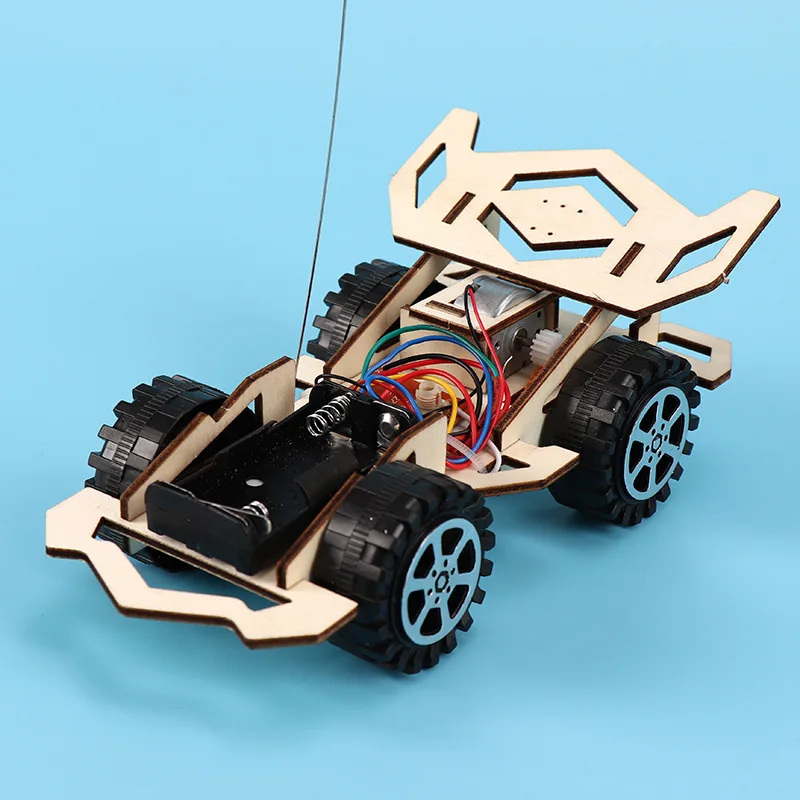 

Creative Wireless Small Remote Control Science And Technology for Making Race Car Electric Mini Car School Game DIY Physical Toy