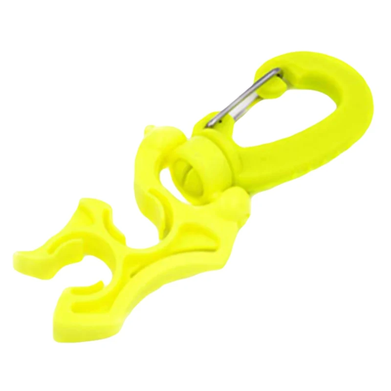 Yellow Подводный регулятор для дайвинга шланг пластиковый двойной BCD держатель шланга Фиксатор с поворотной защелкой зажим Пряжка крюк - Цвет: Yellow