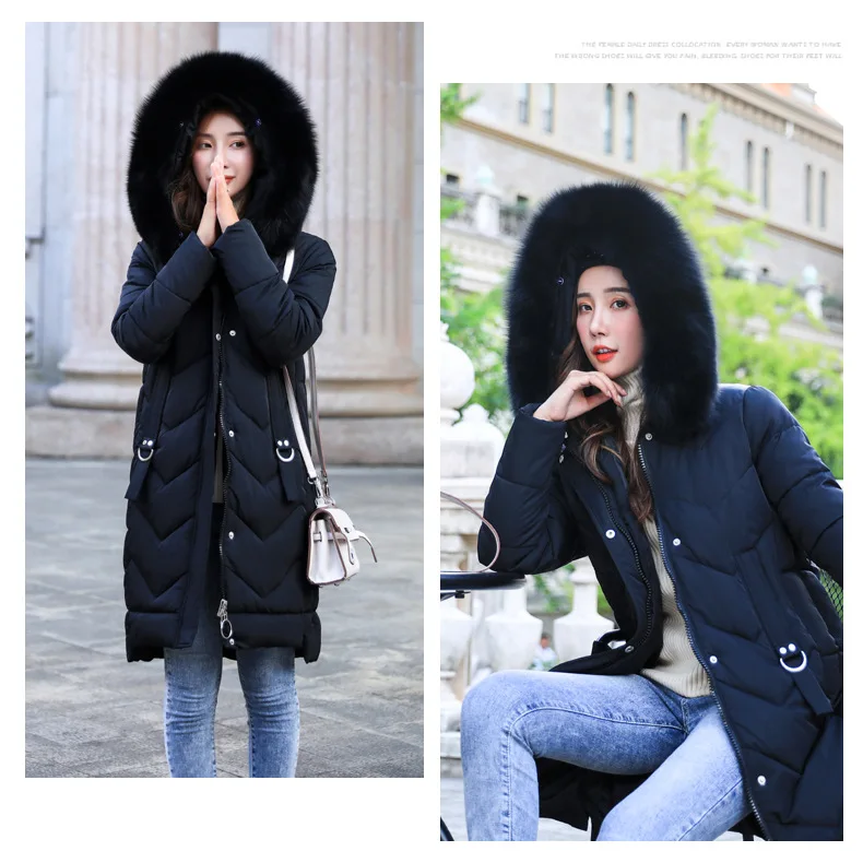 Abrigos Mujer Invierno новая Парка хлопковая стеганая куртка с капюшоном теплая зимняя куртка для женщин однотонное зимнее пальто для женщин s