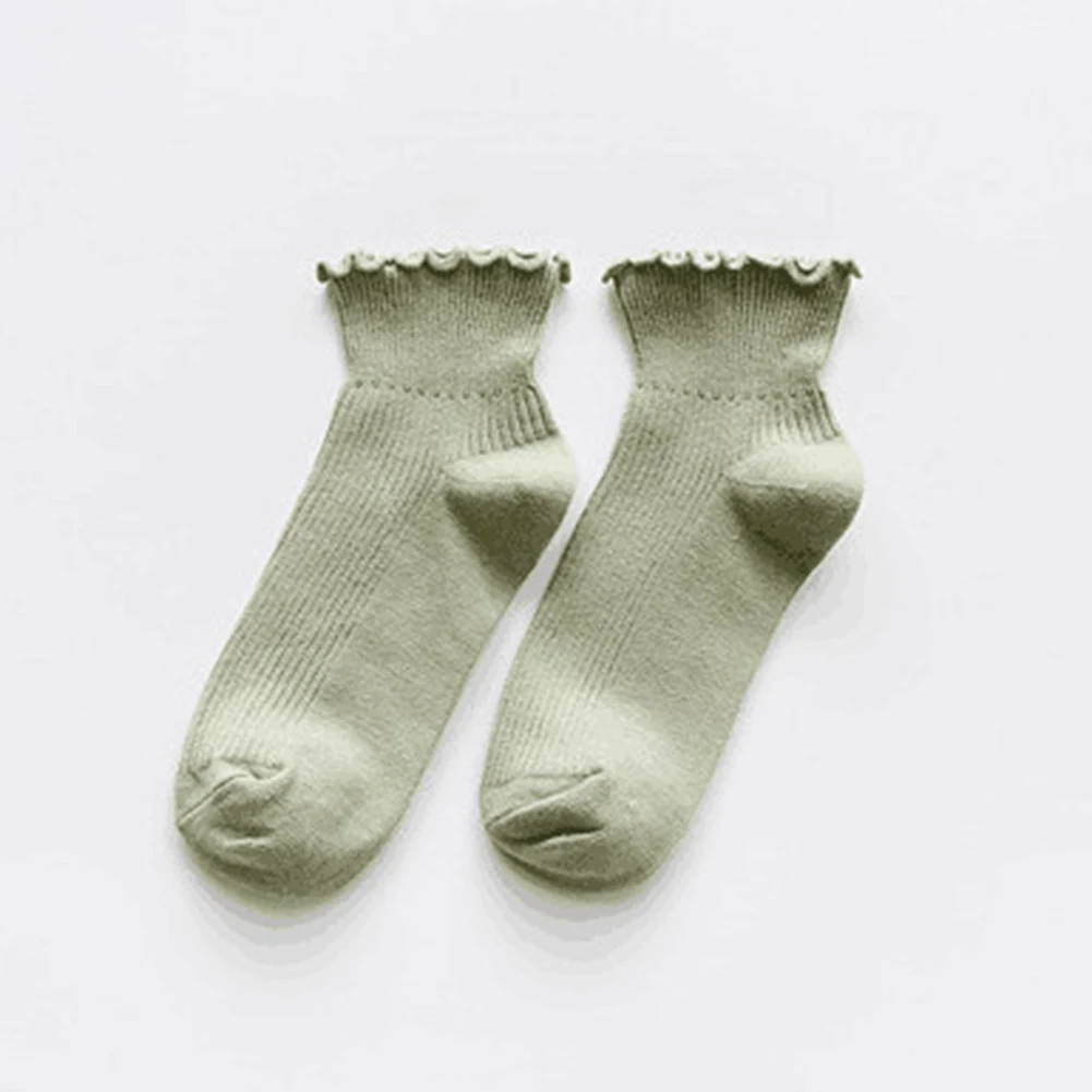 Light Green Женские эластичные однотонные Короткие хлопковые Дышащие носки теплые женские трубчатые блузка - Цвет: Light Green