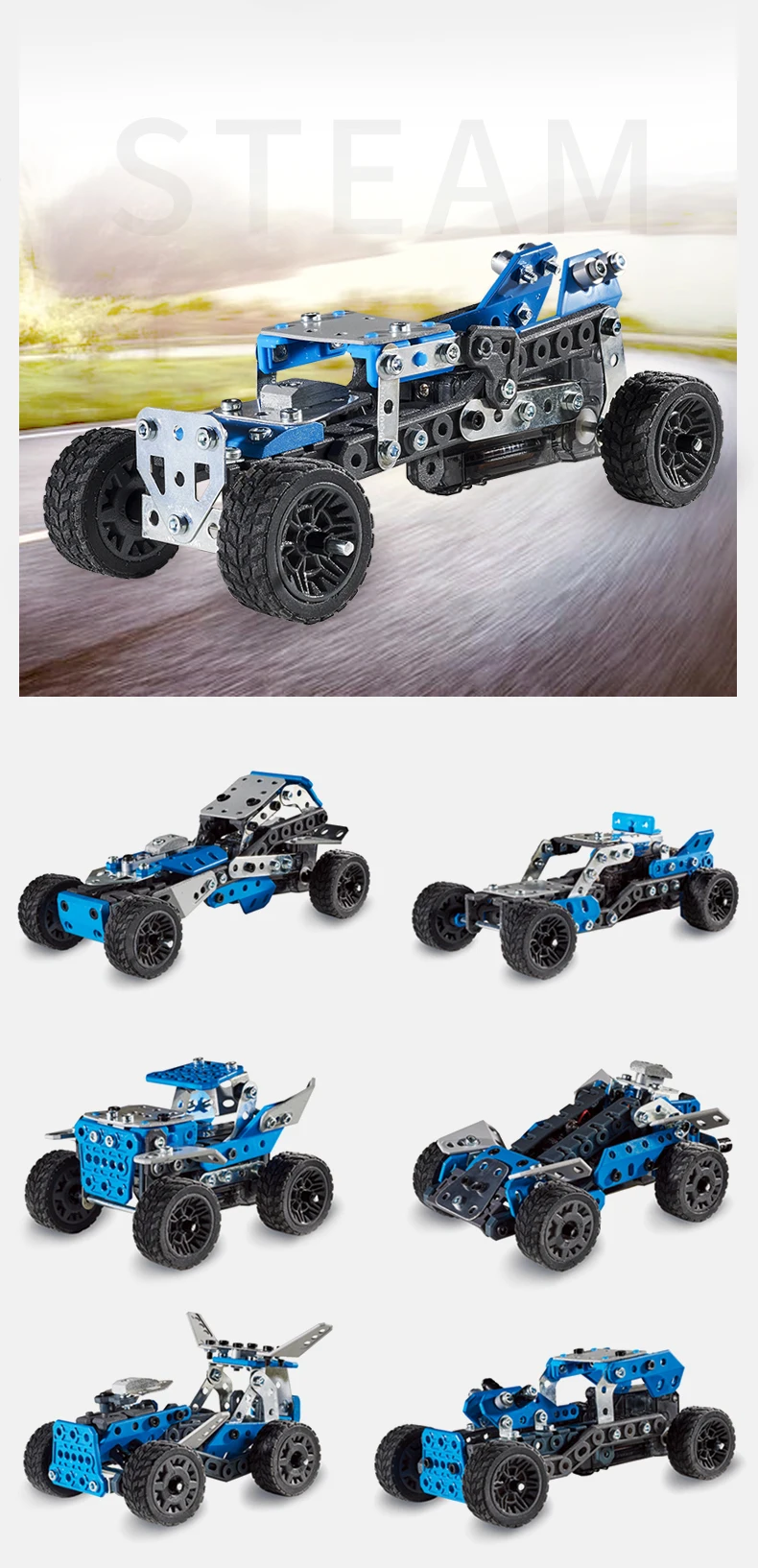 Spin master Meccano детский металлический винт в сборе игрушка разборка машинка-головоломка Электрический гоночный подарок на день рождения