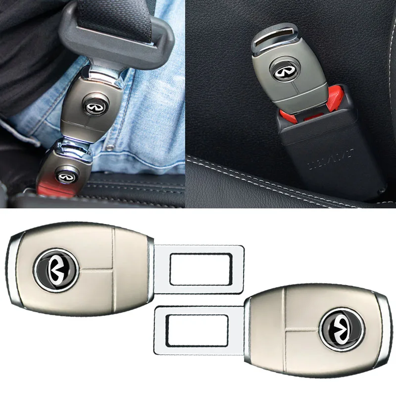 1pcs Car Seat Belt Buckle Extender Buckle Insert Plug Clip for Infiniti FX35 Q50 Q30 ESQ QX50 QX60 QX70 EX JX35 G35 G37 Style