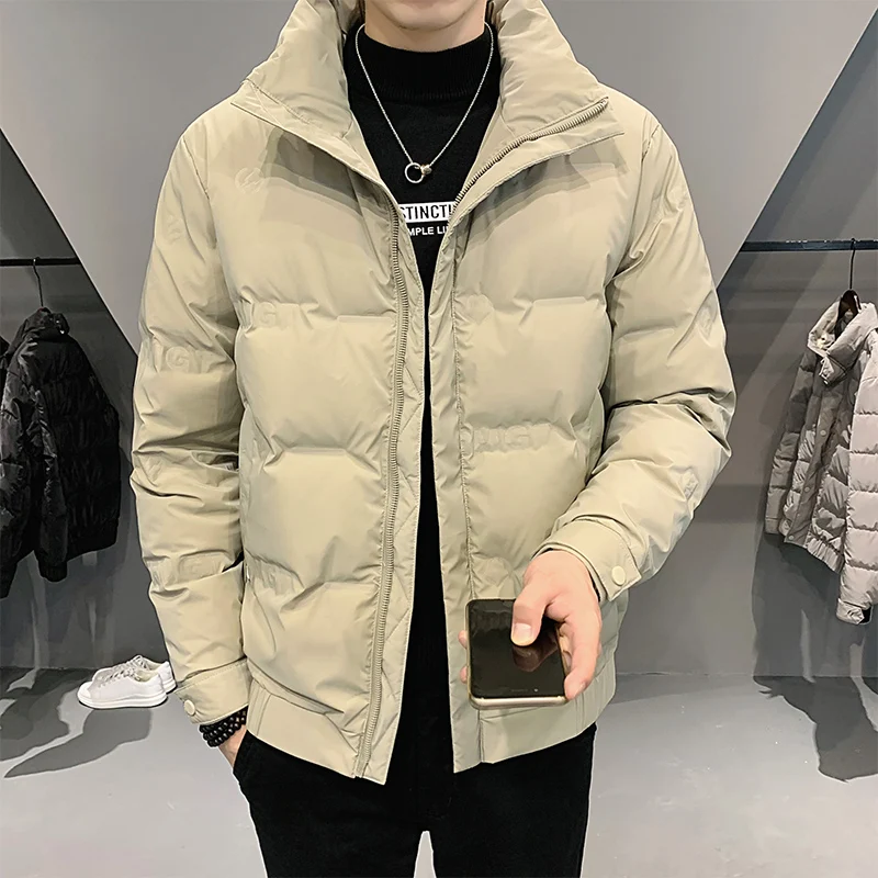 2021 new Down jacket men's casual winter coat loose fashion men's stand-up collar down jacket for office working warm coat