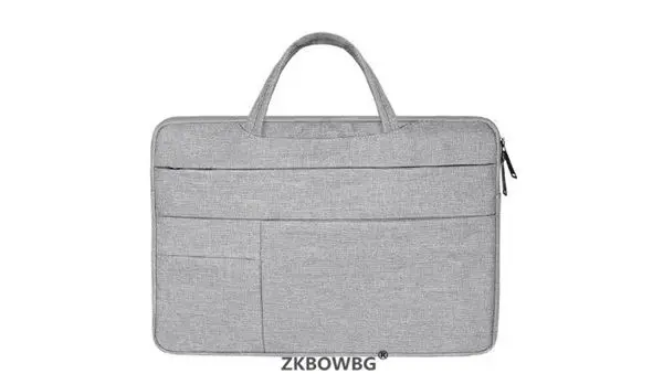Light Gray Сумка для ноутбука сумка для ноутбука 13,3 15,6 чехол для Macbook Pro 13 15 рукав 11 12 13 14 15 дюймов Женская и мужская сумка - Цвет: Light Gray