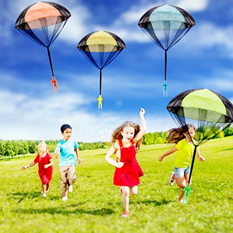 Детская игра под открытым небом ручной бросание мини-солдат парашют забавная игрушка игра Развивающие Игрушки Летающий парашют Спорт для детей игрушка