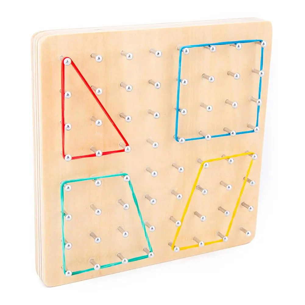 24 шт. карты с узором 36 латексные ленты деревянный математический манипуляционный блок с сеткой отверстий доска Развивающие игрушки для детей и взрослых