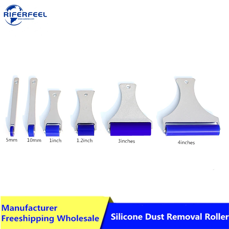 Mini Silicone Manual Dust Removal Sticky Roller Anti-static Cleaner Tool Cleanroom Silicon Tacky Roller With Flat Sheet Handle