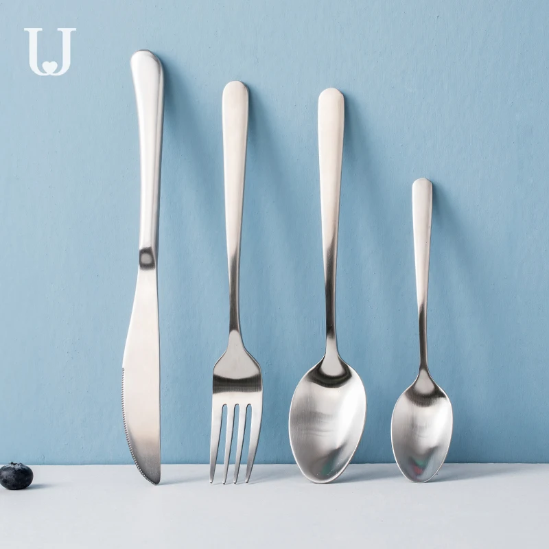 

4pcs/Set Xiaomi Jordan&Judy 304 Stainless Steel Knife Fork Spoon Home Western Fork Pasta Salad Steak Cutlery