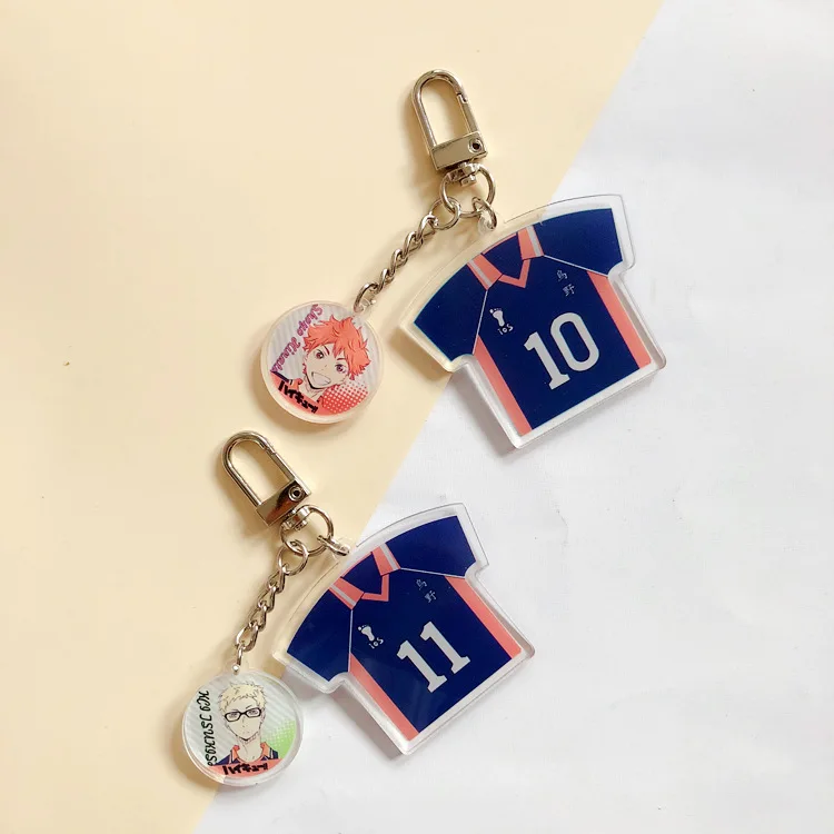 Японский Аниме Haikyuu Джерси Ключ Пряжка комплект из двух предметов орнамент