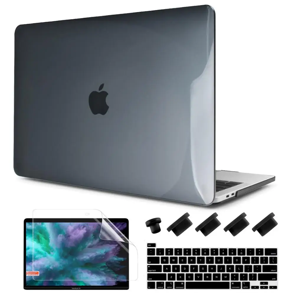 Crystal Black Batianda для нового MacBook Pro 16 дюймов Матовый Прозрачный чехол для ноутбука с клавиатурой и защитой экрана A2141 модель - Цвет: Crystal Black