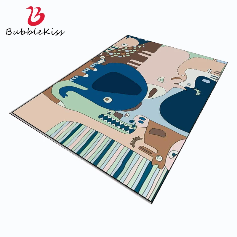 

Ковер Bubble Kiss-Abstract Animals Pattern, мультяшный ковер для домашней гостиной, прикроватная тумбочка, коврик для украшения балкона, нескользящая кроватка