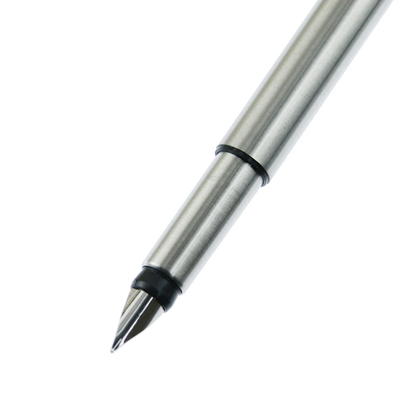 Business Gift Silver Full Metal Body Vector Fountain Pen 0.5mm Nib Writing 
